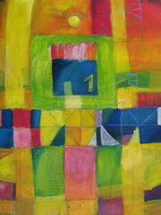 Bild 20 Blaues Indianerhaus im Abendrot